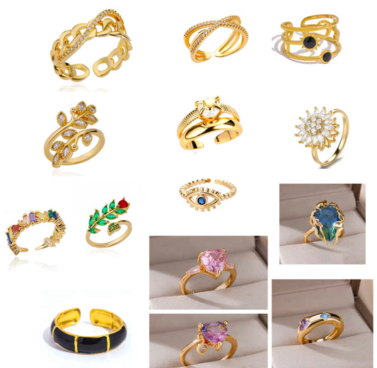 Adjustable Stainless Steel Ring - Various Designs